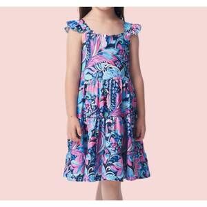 NEW PETE + LUCY lovely lilly dress in navy